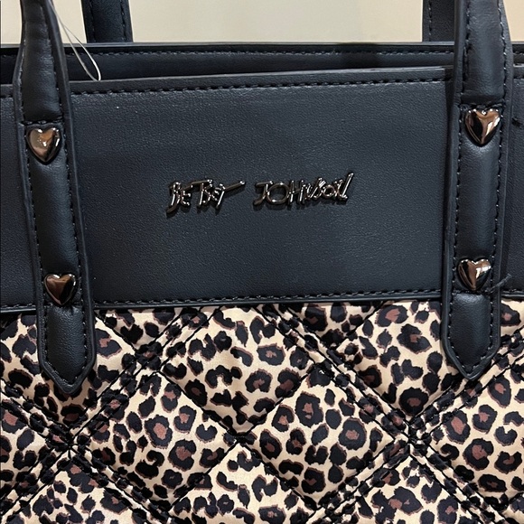 Betsey Johnson | Leopard Quilted Tote w/ Charm & Crossbody Strap